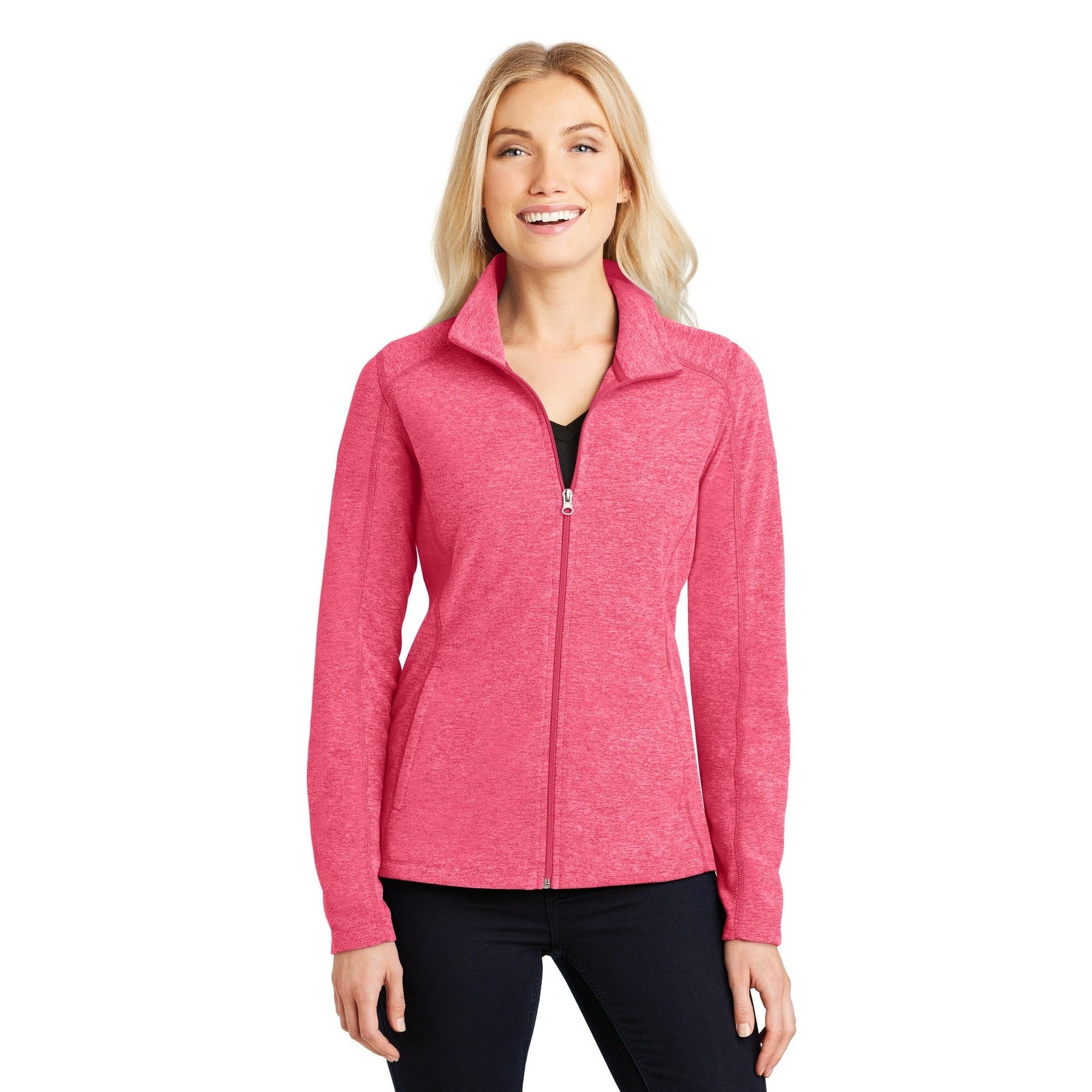 Port Authority-Port Authority® Women's Heather Microfleece Full-Zip Jacket. L235-MedTech-5
